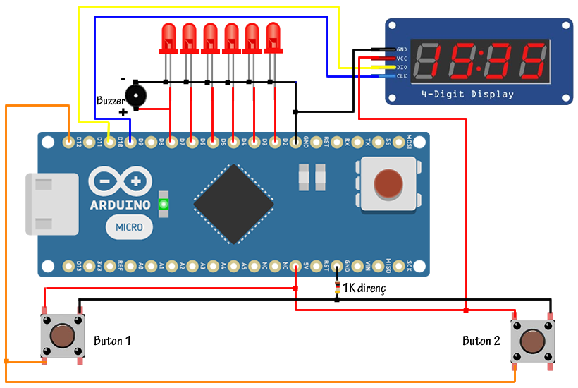 Arduino İle Zar Uygulaması