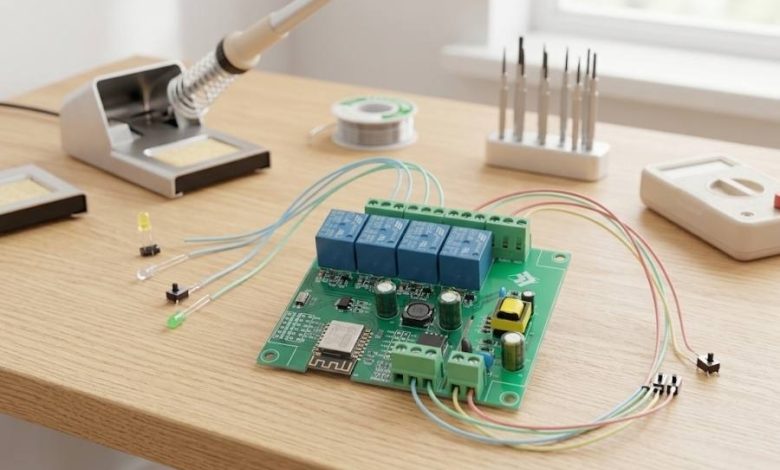 Esp-12F 4 Kanallı Röle Modülü